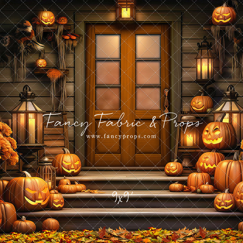 Pumpkin Porch -  Rust Door - With Sweep Option