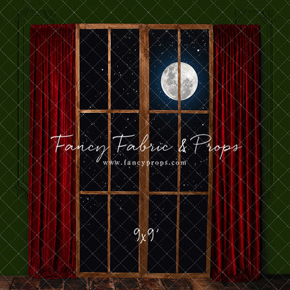 Red & Green Wood Window