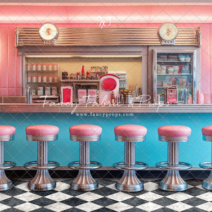 Rockin Retro Pastel Diner - With Sweep Option