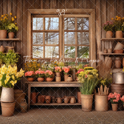 Rustic Greenhouse Garden View - With Sweep Option