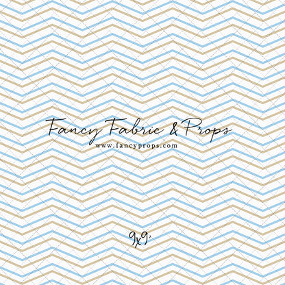 Simple Blue & Tan Chevron