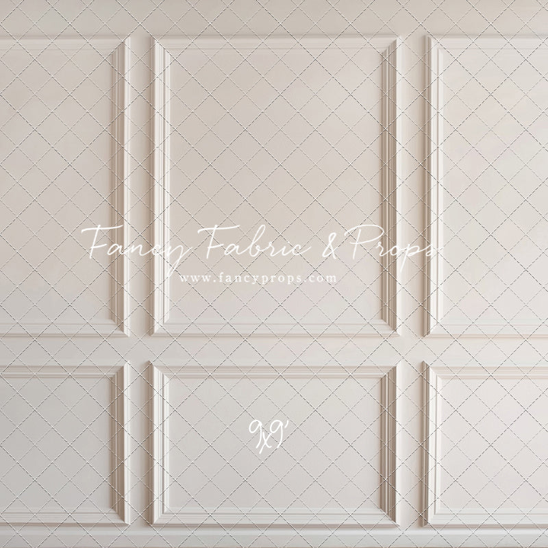 Simple Ivory Panel Wall - With Winter's Grace Floor Sweep Option