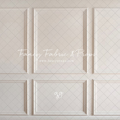 Simple Ivory Panel Wall - With Winter's Grace Floor Sweep Option