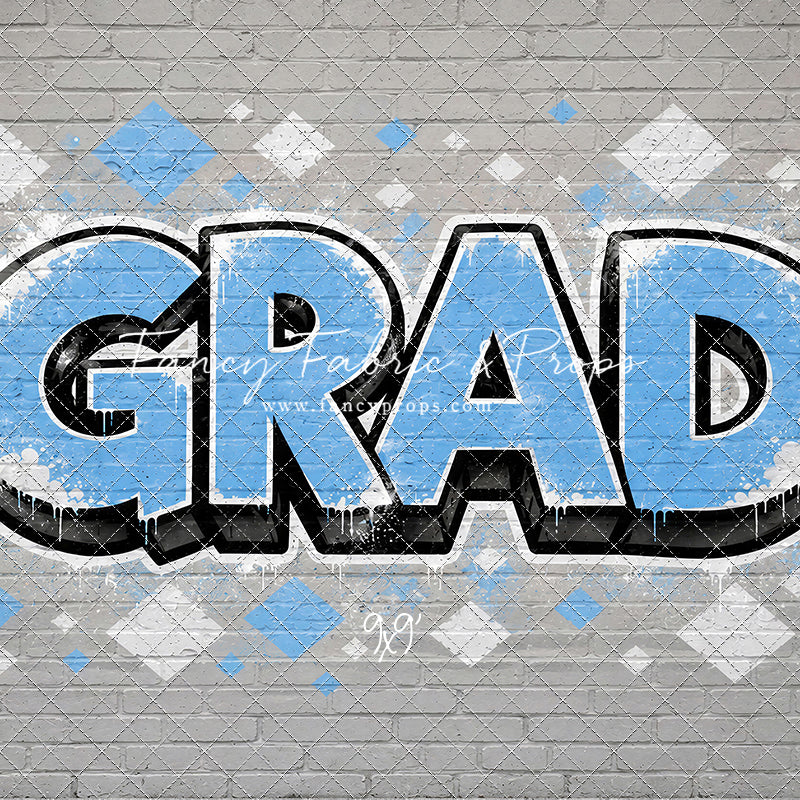 Sky & White Grad - With Sweep Option