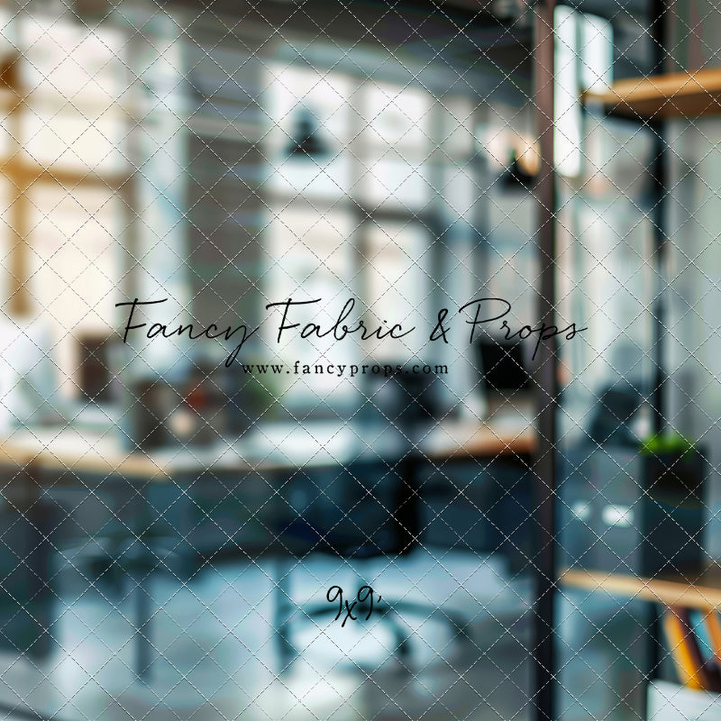 Sunset Office View - Horizontal Headshot Photography Backdrop