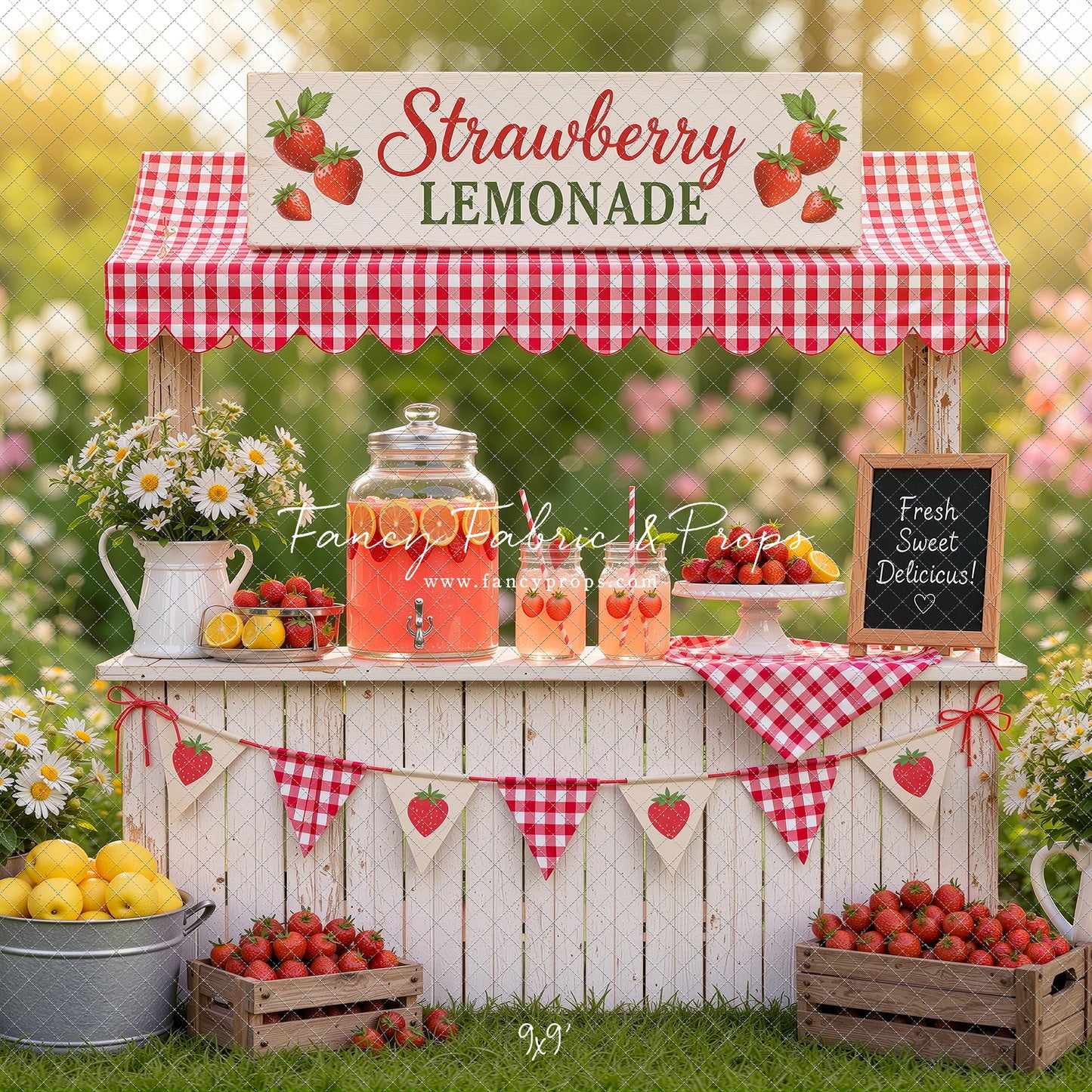 Sweet Strawberry Sips - With Sweep Option