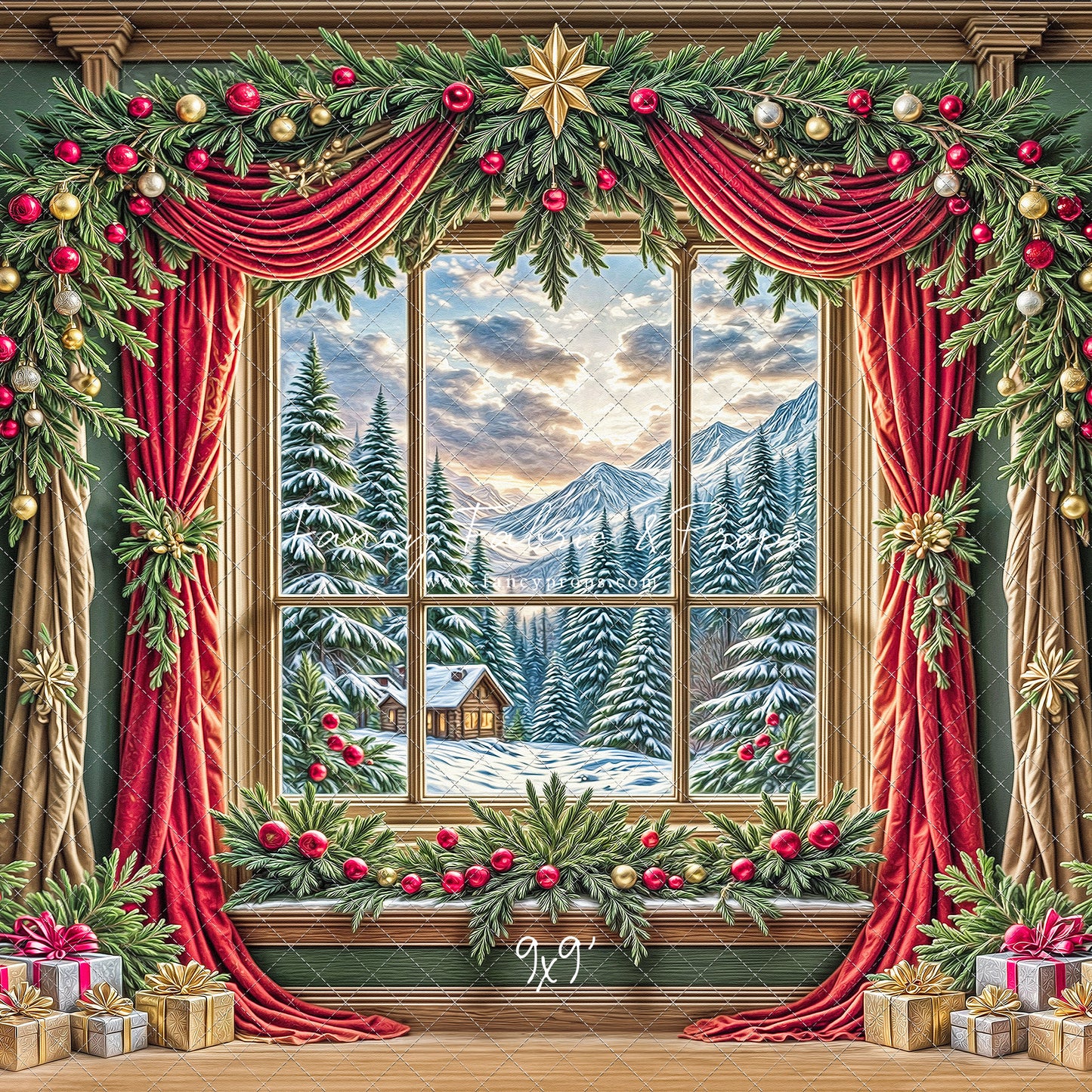 Yuletide Bloom View - with Sweep Option