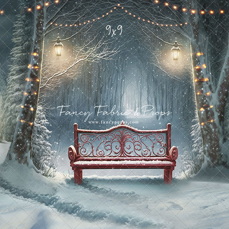Snowy Bench - Red - with Sweep Option