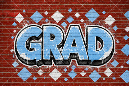 Baby Blue & White Grad - With Sweep Option