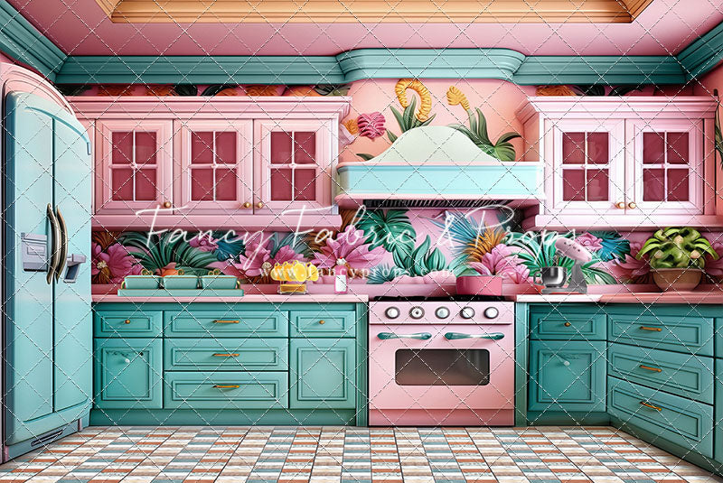 Retro  Retro pink kitchens, Pink kitchen decor, Retro kitchen