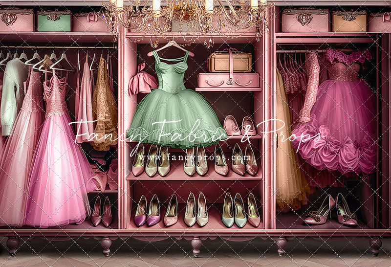 Barbie's Fabulous Wardrobe - Green Dress Option - With Sweep Option