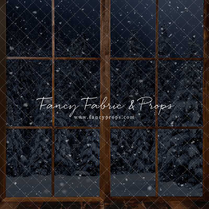RTS Bay Window With Snowfall - 60x60" Wrinkle-Free - Perfect - 60% Off