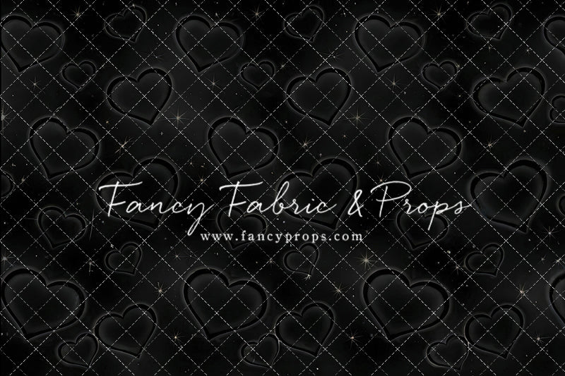 Black Puffy Hearts - With Sweep Option