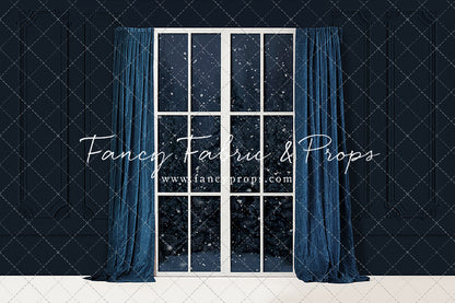 True Blue Christmas Window