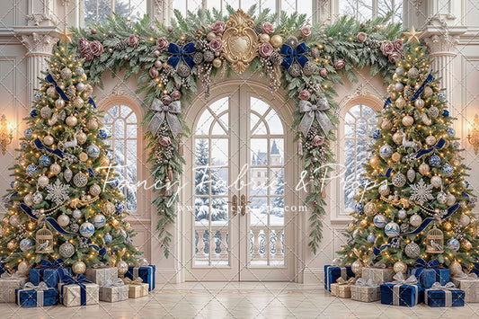 Blue Christmas Foyer - with Sweep Option