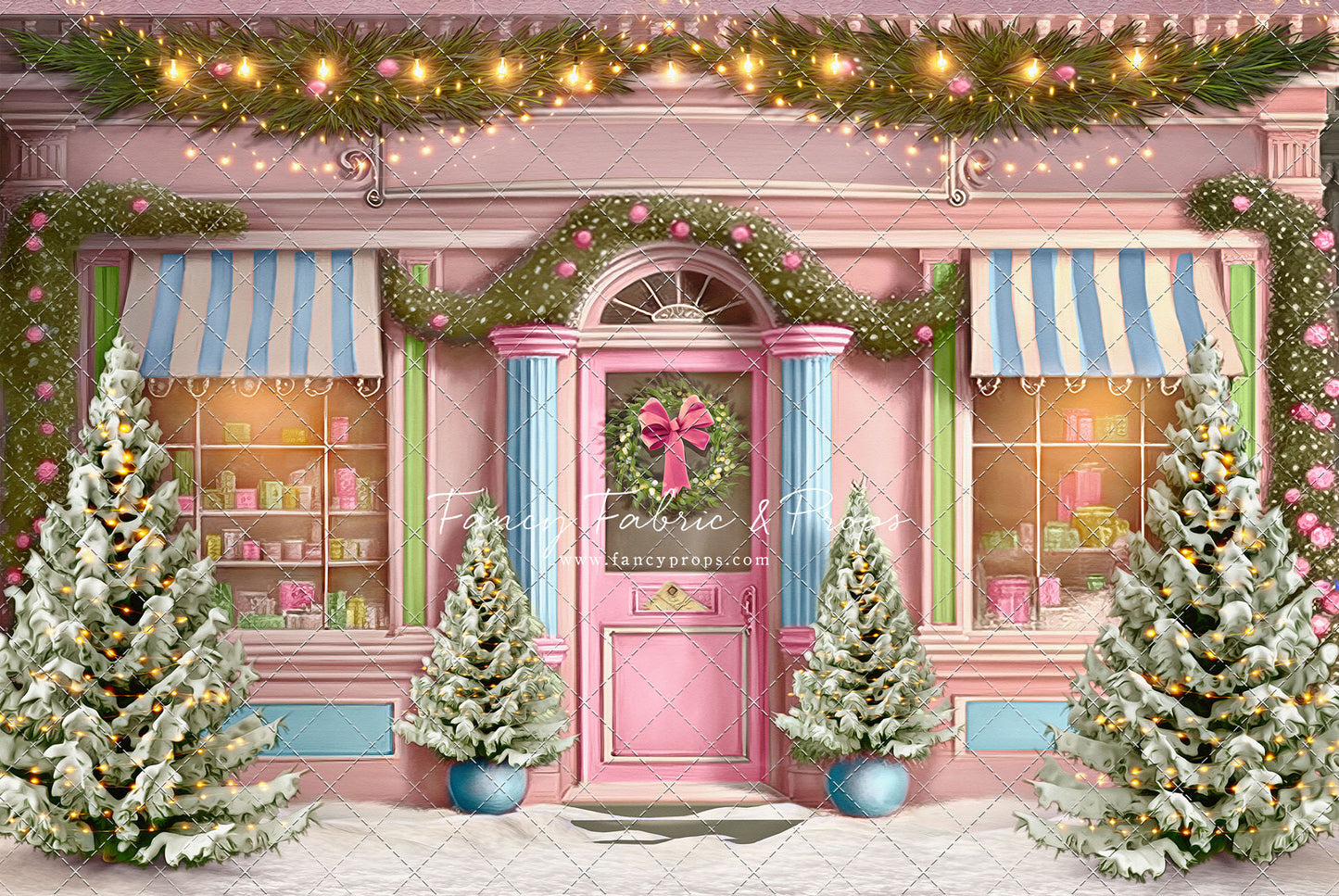 Frosty Sweet Shop - Pink & Blue - with Sweep Option
