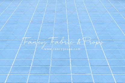 Blue Tile Mat Floor