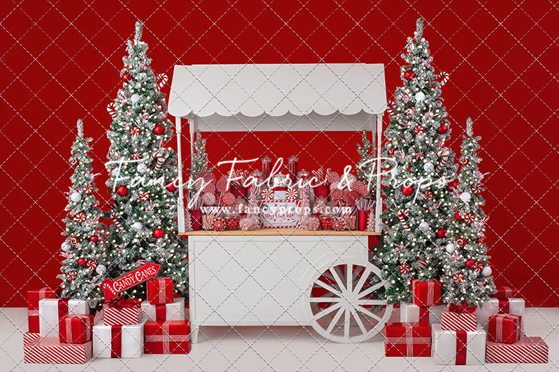 Candy Cane Sweets Cart