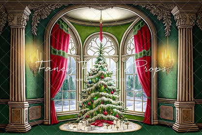 Cathedral Christmas - Green Carpet Option - with Sweep Option