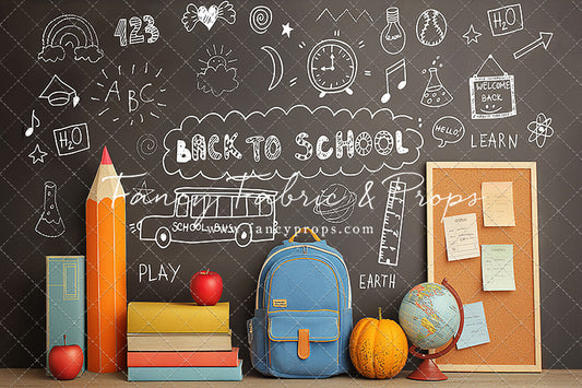 Chalkboard Classroom - With Sweep Option