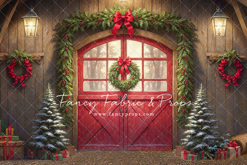 Christmas At The Red Barn - Dirt Floor - with Sweep Option