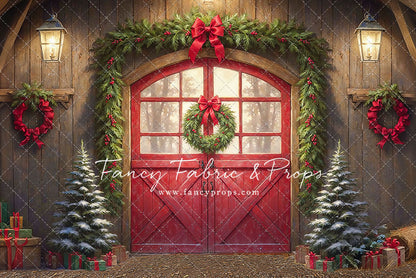 Christmas At The Red Barn - Dirt Floor - with Sweep Option