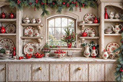 Christmas China Cabinet - With Sweep Option
