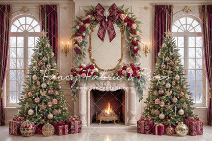 Christmas Rose Parlor - with Sweep Option