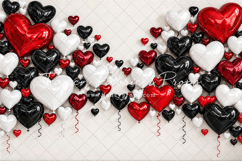 Classic Heart Balloon Wall - With Sweep Option