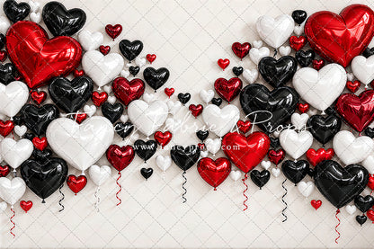 Classic Heart Balloon Wall - With Sweep Option