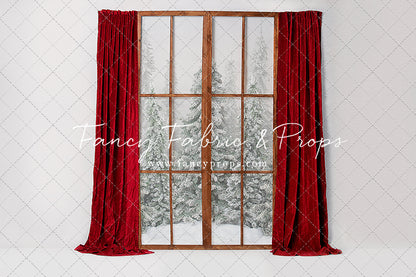 Classic Red Mantle Window