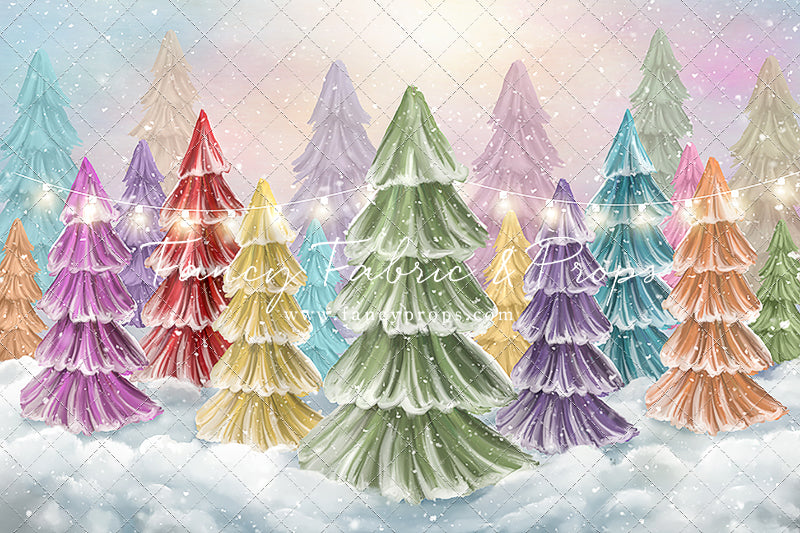 Magical Winter Rainbow Trees