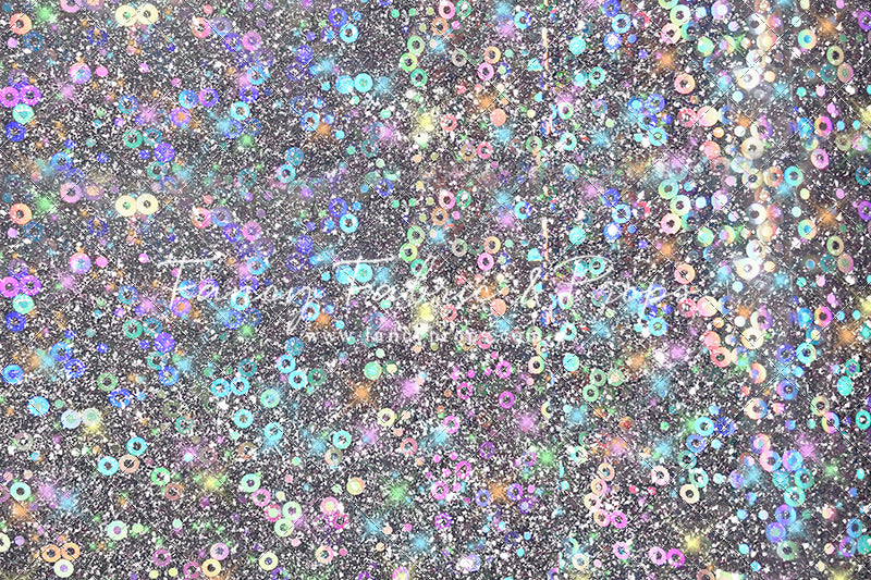 Cosmic Celebration - With Solid Beige Gray Floor Sweep Option