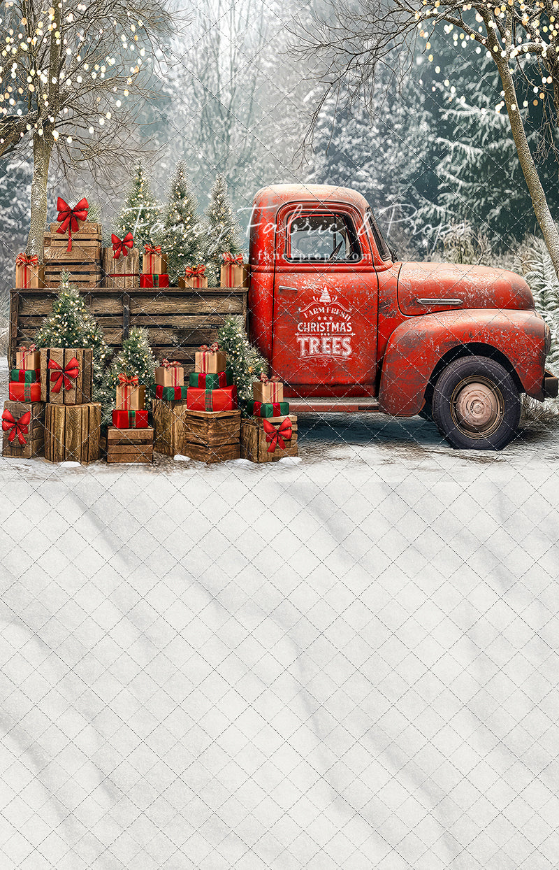 Country Christmas Tree Farm Truck - with Sweep Option