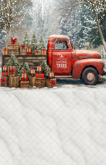 Country Christmas Tree Farm Truck - with Sweep Option