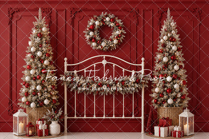 Crimson Holiday Headboard - with Sweep Option