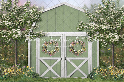 Easter Blossoms Barn 2pc Set