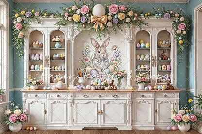 Easter Cupboard - Wood Floor - With Sweep Option