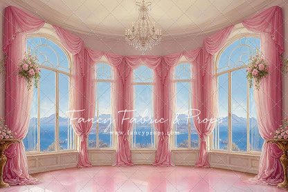 Elegant Summertime Mountain View - Marble Floor - With Sweep Option