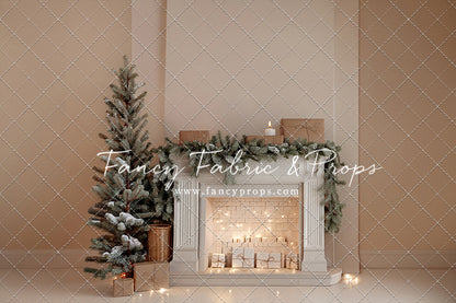 Evergreen & Ivory Mantle - With Sweep Option