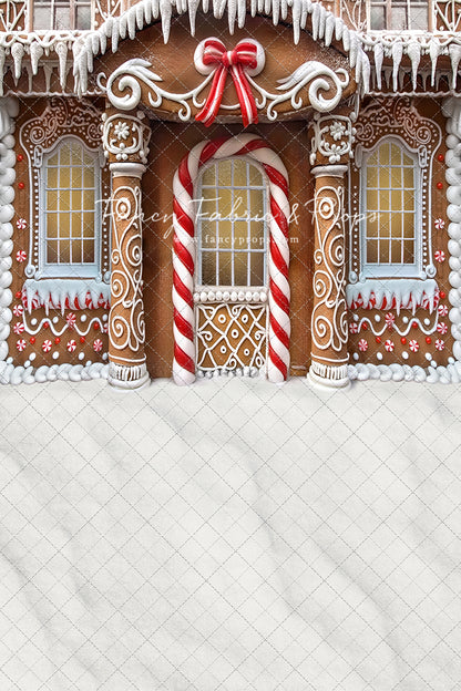 Fancy Peppermint Gingerbread House - With Sweep Option