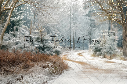 RTS Frosted Country Path - 12x8' Wrinkle-Free Fabric - Perfect - 50% Off