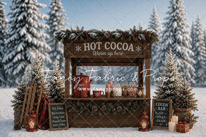 Frosted Forest Cocoa Cart - With Sweep Option
