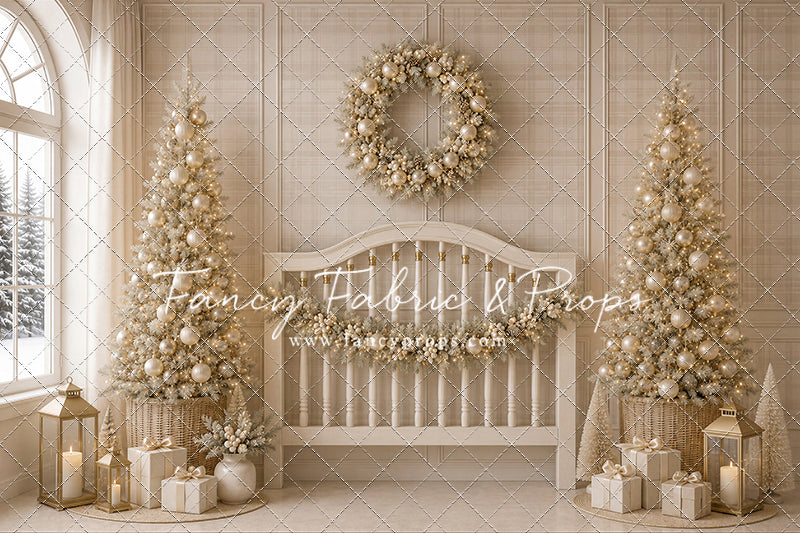 Frosted Holiday Headboard - with Sweep Option