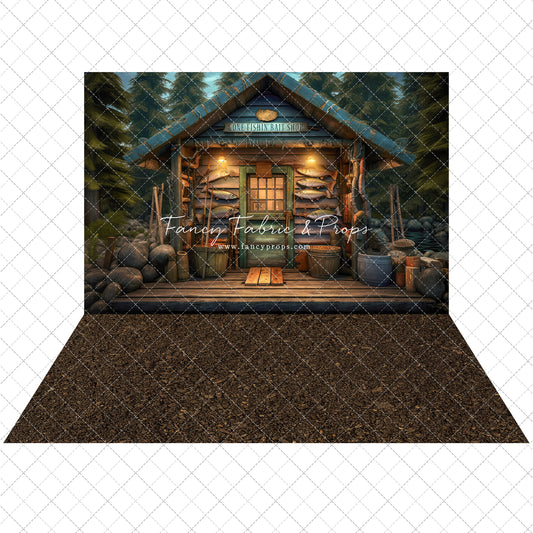 Gone Fishin Bait Shop - Dirt Floor - 2pc Set