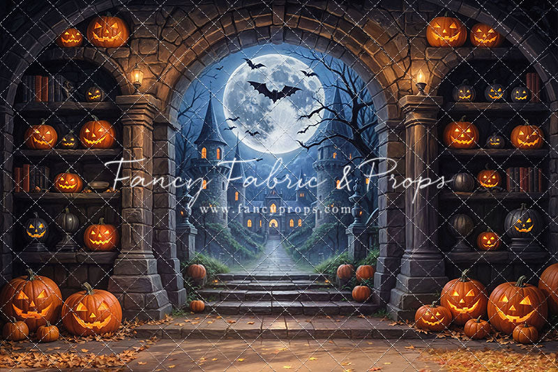 Gothic Halloween Gateway -Leaves Floor - With Sweep Option