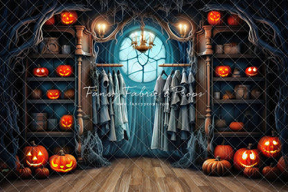 Haunted Wardrobe -Brown Wood Floor - With Sweep Option