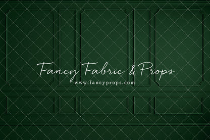 Holly Jolly Green Wainscoting Wall