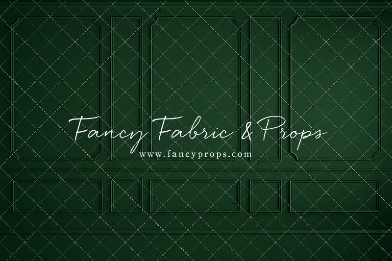 RTS Holly Jolly Green Wainscoting - 14x9' Wrinkle-Free Fabric - Banding- 60% Off