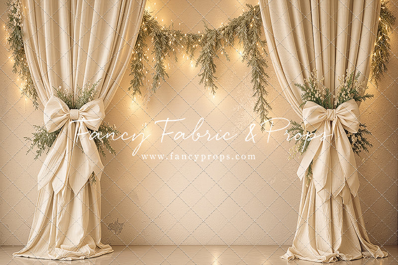 Ivory Christmas Curtain Call - With Sweep Option